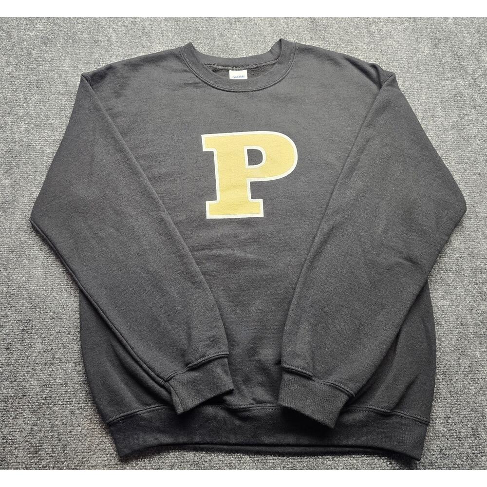 Purdue Boilermakers Gildan Black P Varsity Block Sweatshirt Medium